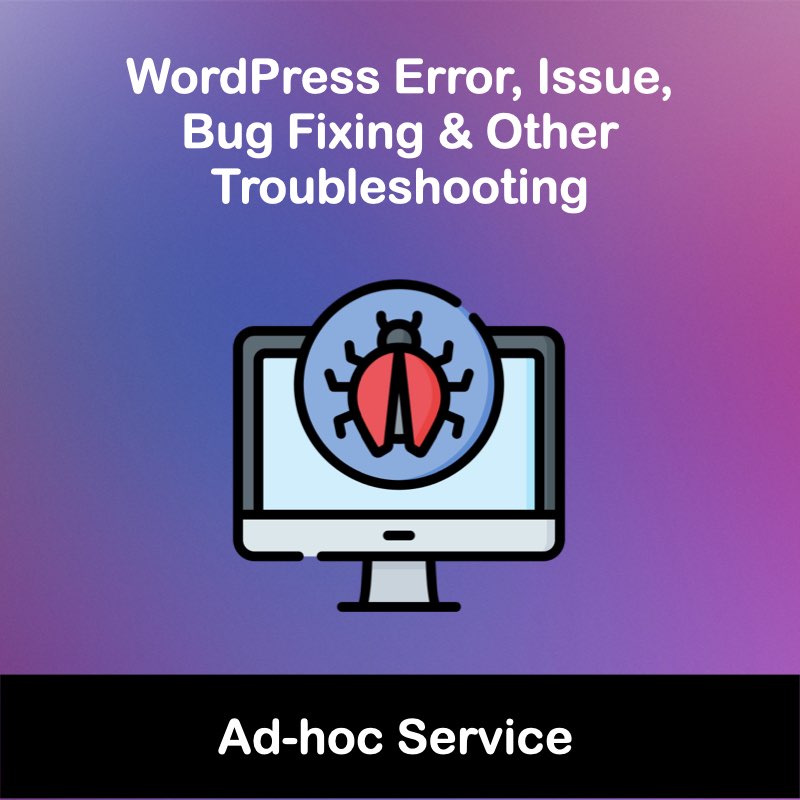 WordPress Error, Issue, Bug Fixing & Other Troubleshooting